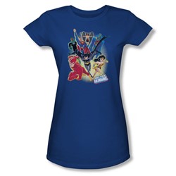 Justice League - Unlimited Juniors T-Shirt In Royal