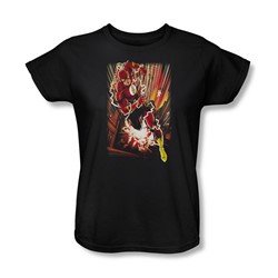 Justice League - Street Speed Womens T-Shirt In Black