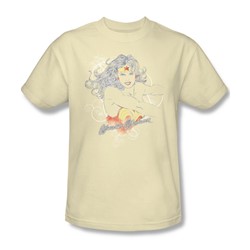 Justice League - Sketch Truth Adult T-Shirt In Cream