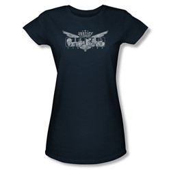 Justice League - Justice Wings Juniors T-Shirt In Navy