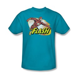 The Flash - Flash Zoom Adult T-Shirt In Turquoise