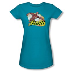 The Flash - Flash Zoom Juniors T-Shirt In Turquoise