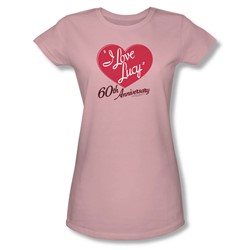 I Love Lucy - 60Th Anniversary Juniors T-Shirt In Pink