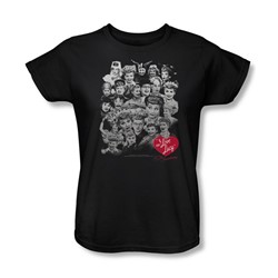 I Love Lucy - 60 Years Of Fun Womens T-Shirt In Black
