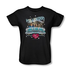 I Love Lucy - Hollywood Road Trip Womens T-Shirt In Black