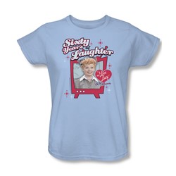 I Love Lucy - 60 Years Of Laughter Womens T-Shirt In Light Blue