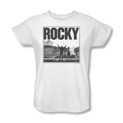Rocky - Top Of The Stairs Womens T-Shirt In White