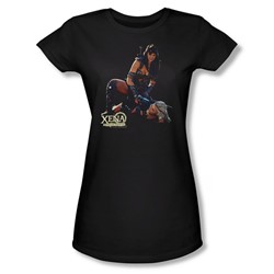 Xena: Warrior Princess - In Control Juniors T-Shirt In Black