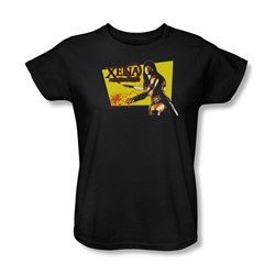 Xena: Warrior Princess - Cut Up Womens T-Shirt In Black