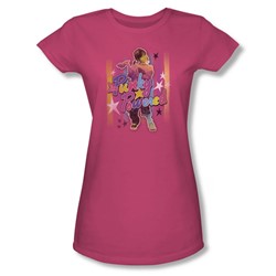 Punky Brewster - Punky Powered Juniors T-Shirt In Hot Pink