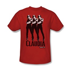 Warehouse 13 - Claudia Adult T-Shirt In Red