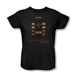 Knight Rider - Kitt Consol Womens T-Shirt In Black