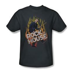 House - Rock The House Adult T-Shirt In Charcoal