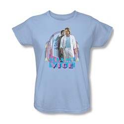 Miami Vice - Miami Heat Womens T-Shirt In Light Blue