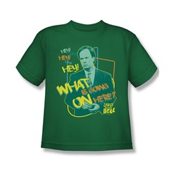 Saved By The Bell - Mr. Belding Big Boys T-Shirt In Kelly Green