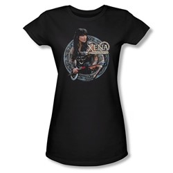 Xena: Warrior Princess - The Warrior Juniors T-Shirt In Black