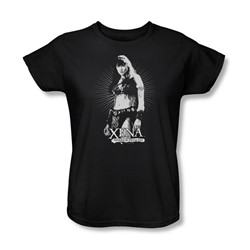 Xena: Warrior Princess - Don't Mess With Me Womens T-Shirt In Black
