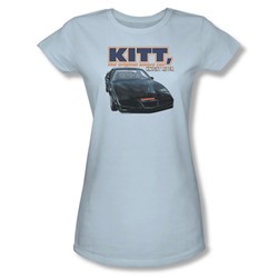 Knight Rider - Original Smart Car Juniors T-Shirt In Light Blue