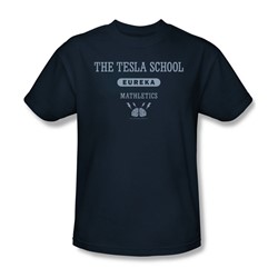 Eureka - Tesla School Adult T-Shirt In Navy