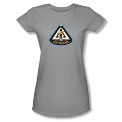 Eureka - Astraeus Mission Patch Juniors T-Shirt In Silver