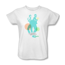 Psych - Predict And Serve Womens T-Shirt In White