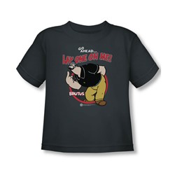 Popeye - Lay One On Me Toddler T-Shirt In Charcoal