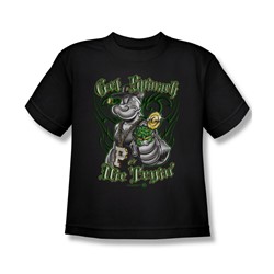 Popeye - Get Spinach Big Boys T-Shirt In Black