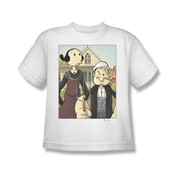 Popeye - Popeye Gothic Big Boys T-Shirt In White