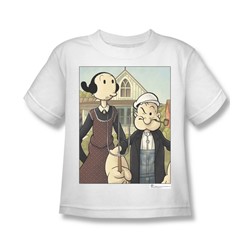 Popeye - Popeye Gothic Juvee T-Shirt In White