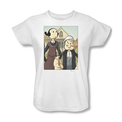 Popeye - Popeye Gothic Womens T-Shirt In White
