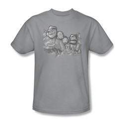 Popeye - Pop Rushmore Adult T-Shirt In Silver