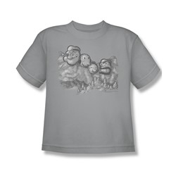 Popeye - Pop Rushmore Big Boys T-Shirt In Silver