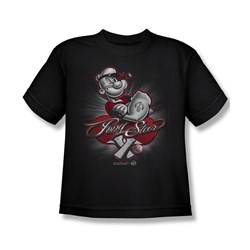 Popeye - Pong Star Big Boys T-Shirt In Black