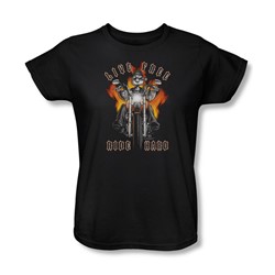 Popeye - Ride Hard Womens T-Shirt In Black