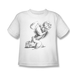Popeye - Here Comes Trouble Juvee T-Shirt In White