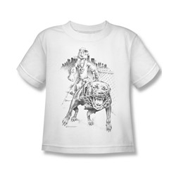 Popeye - Walking The Dog Juvee T-Shirt In White