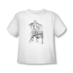 Popeye - Walking The Dog Toddler T-Shirt In White