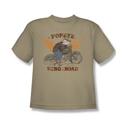 Popeye - King Of The Road Big Boys T-Shirt In Sand