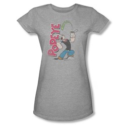 Popeye - Spinach Power Juniors T-Shirt In Heather