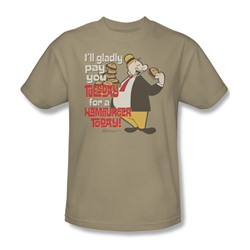 Popeye - Tuesday Adult T-Shirt In Sand