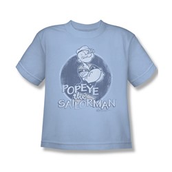 Popeye - Original Sailorman Big Boys T-Shirt In Light Blue