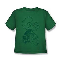 Popeye - Spinach Strong Juvee T-Shirt In Kelly Green