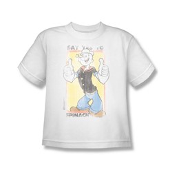Popeye - Say Yes To Spinach Big Boys T-Shirt In White