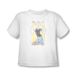 Popeye - Say Yes To Spinach Toddler T-Shirt In White