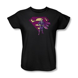 Superman - Bizzaro & Logo Womens T-Shirt In Black