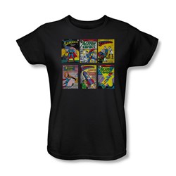 Superman - Sm Covers Womens T-Shirt In Black