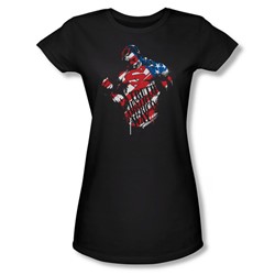 Superman - The American Way Juniors T-Shirt In Black