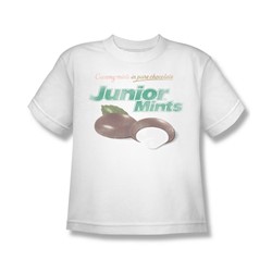 Tootsie Roll - Junior Mints Logo Big Boys T-Shirt In White