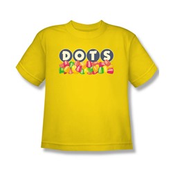Tootsie Roll - Dots Logo Big Boys T-Shirt In Yellow