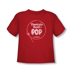 Tootsie Roll - Tootise Roll Pop Logo Toddler T-Shirt In Red